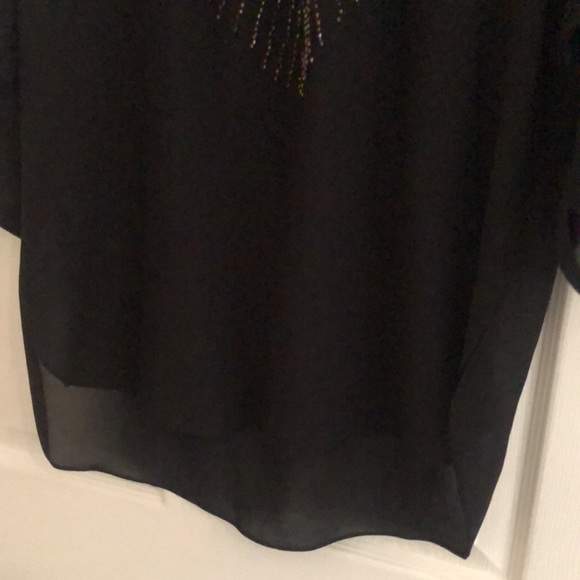 Beaded georgette dressy blouse - Picture 4 of 5
